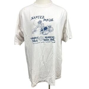 Vintage 2009 VENICE SKATE Mens (XL) Thrashed T-Shirt Surf Punk Y2K‎ California